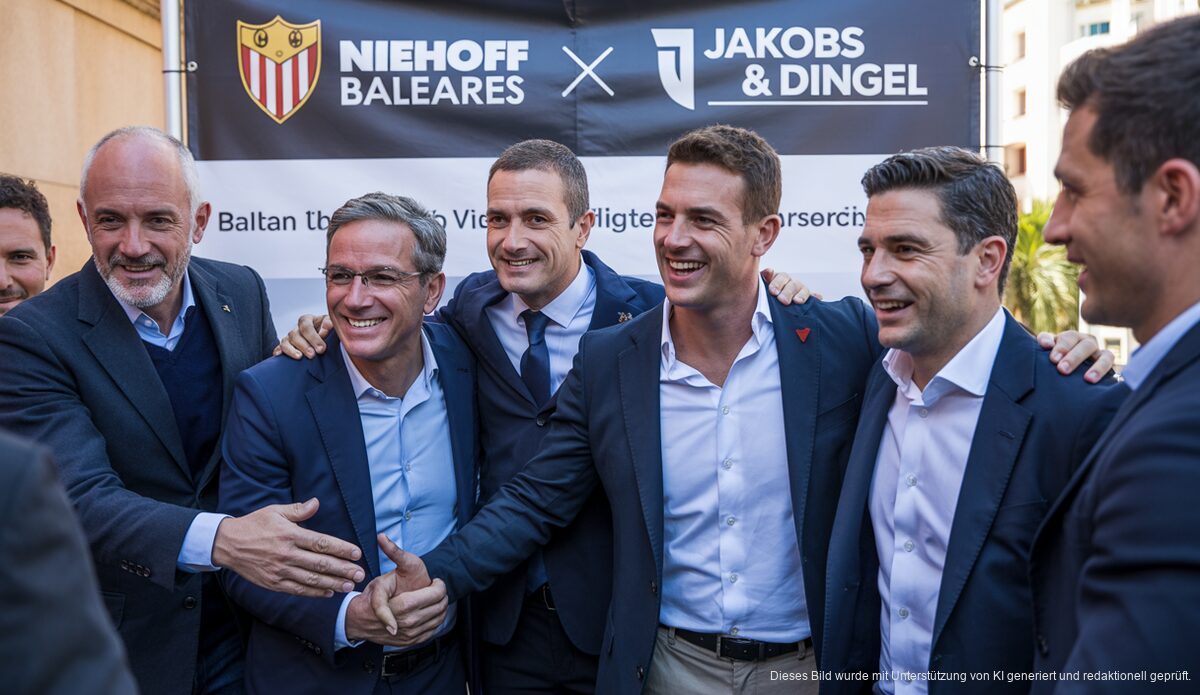 CD Atlético Baleares gewinnt neue Sponsoren für die Zukunft CD Atlético Baleares und neue Sponsoren bei einer Presseveranstaltung in Palma.