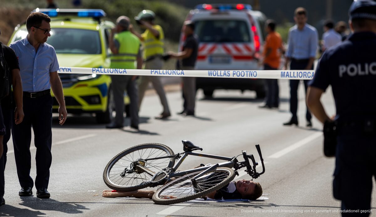 Ciclista von Auto tödlich erfasst: Ermittlungen auf Mallorca Verkehrsunfall Mallorca: Radfahrer tödlich erfasst