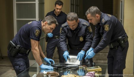 Bande verhaftet: 18 Einbrüche auf Mallorca aufgeklärt Polizisten sammeln Beweise in einem Raum in Palma de Mallorca