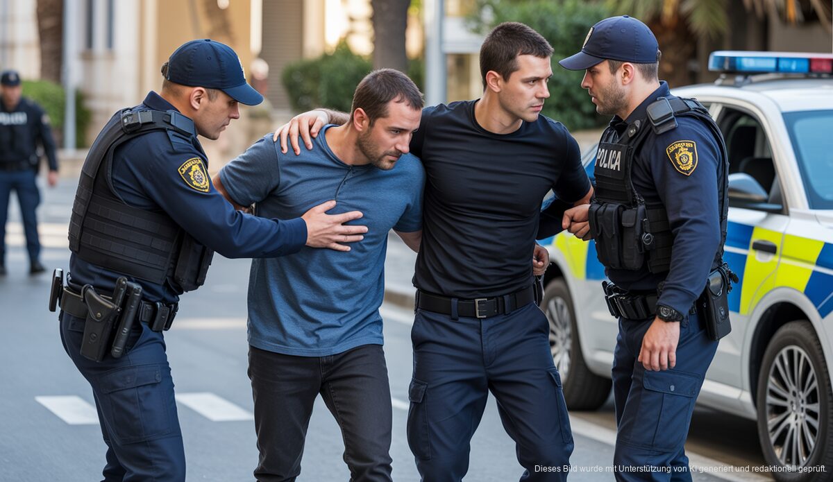 Zwei Albaner festgenommen: Luxusdiebstähle auf Mallorca Zwei verdächtige Einbrecher werden in Palma de Mallorca von der Polizei festgenommen.