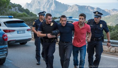 Polizeieinsatz an einem Aussichtspunkt in den Tramuntana-Bergen auf Mallorca