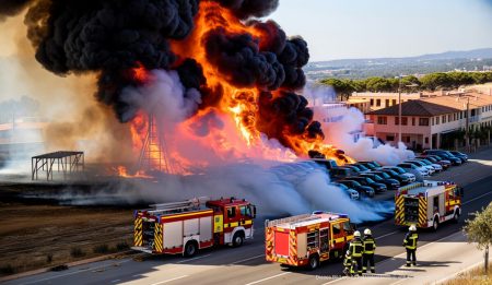 Großbrand in Palma: Schäden und Folgen im Überblick Feuerwehr bekämpft Großbrand in Palma de Mallorca