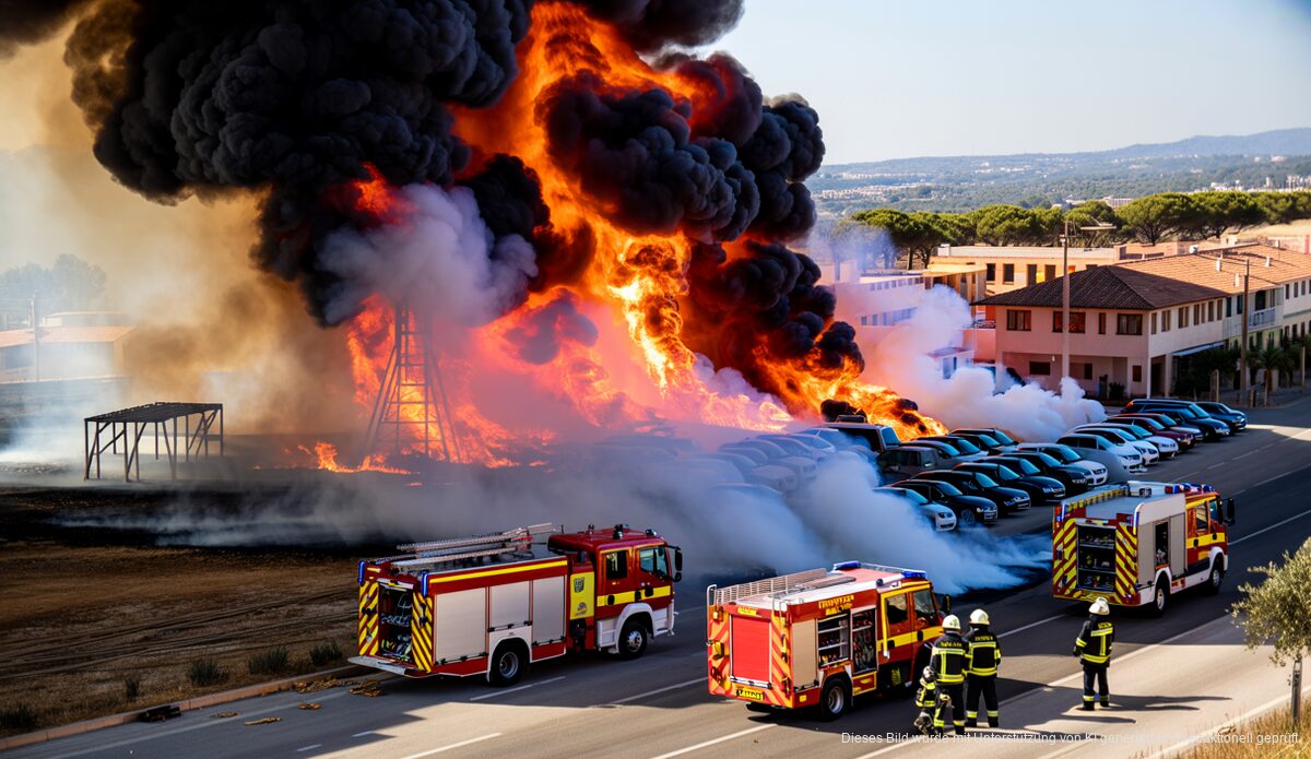 Großbrand in Palma: Schäden und Folgen im Überblick Feuerwehr bekämpft Großbrand in Palma de Mallorca