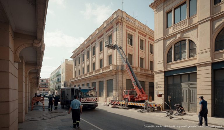 Palmas neue Polizeiwache in Son Castelló schafft Platz für 200 Beamte Renovierung der alten Feuerwache Son Castelló zur Polizeiwache Palma