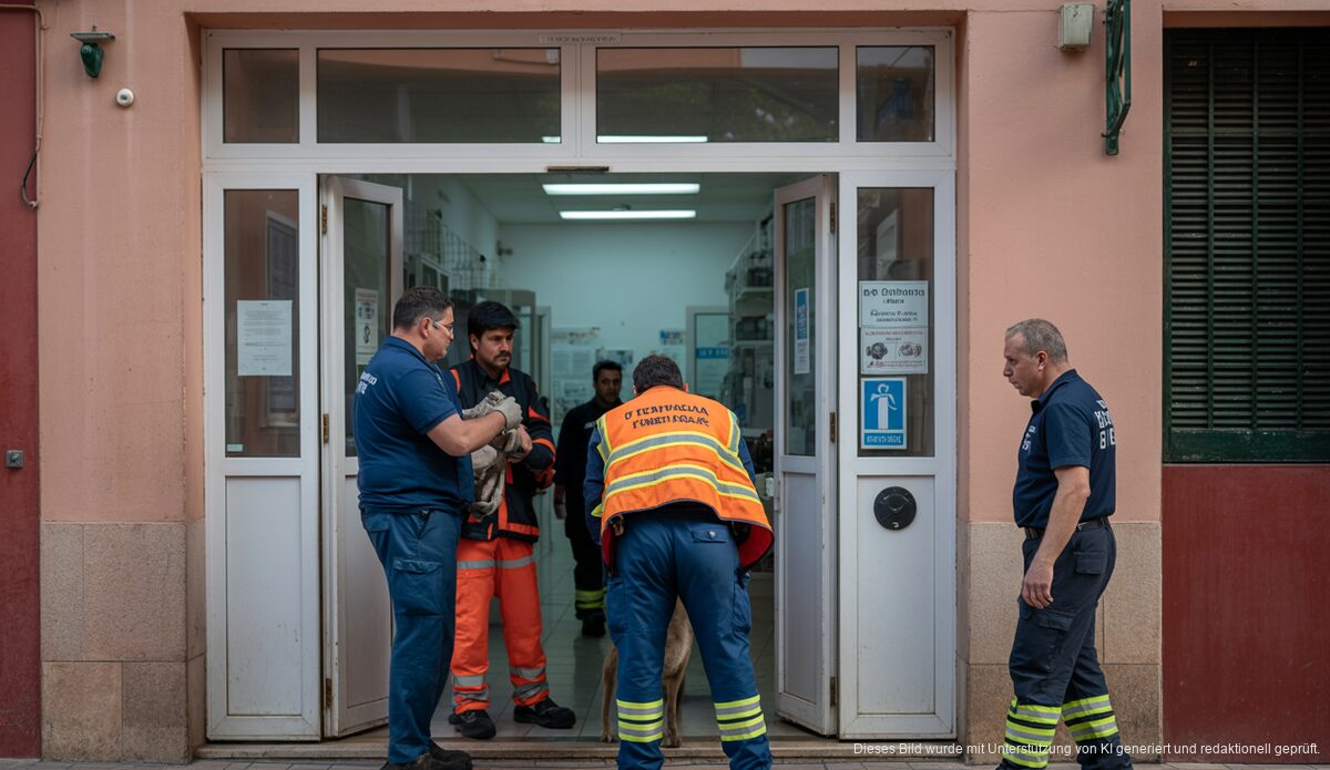 Pitbull-Attacke in Tierklinik auf Mallorca erschüttert Gemeinde Tierklinik Huellas auf Mallorca mit Einsatz von Rettungskräften