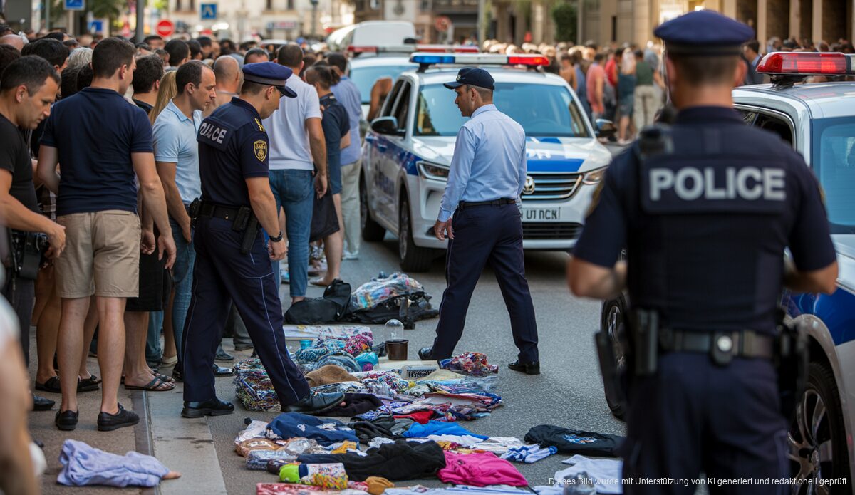 Polizeioperation in Palma gegen illegalen Straßenverkauf