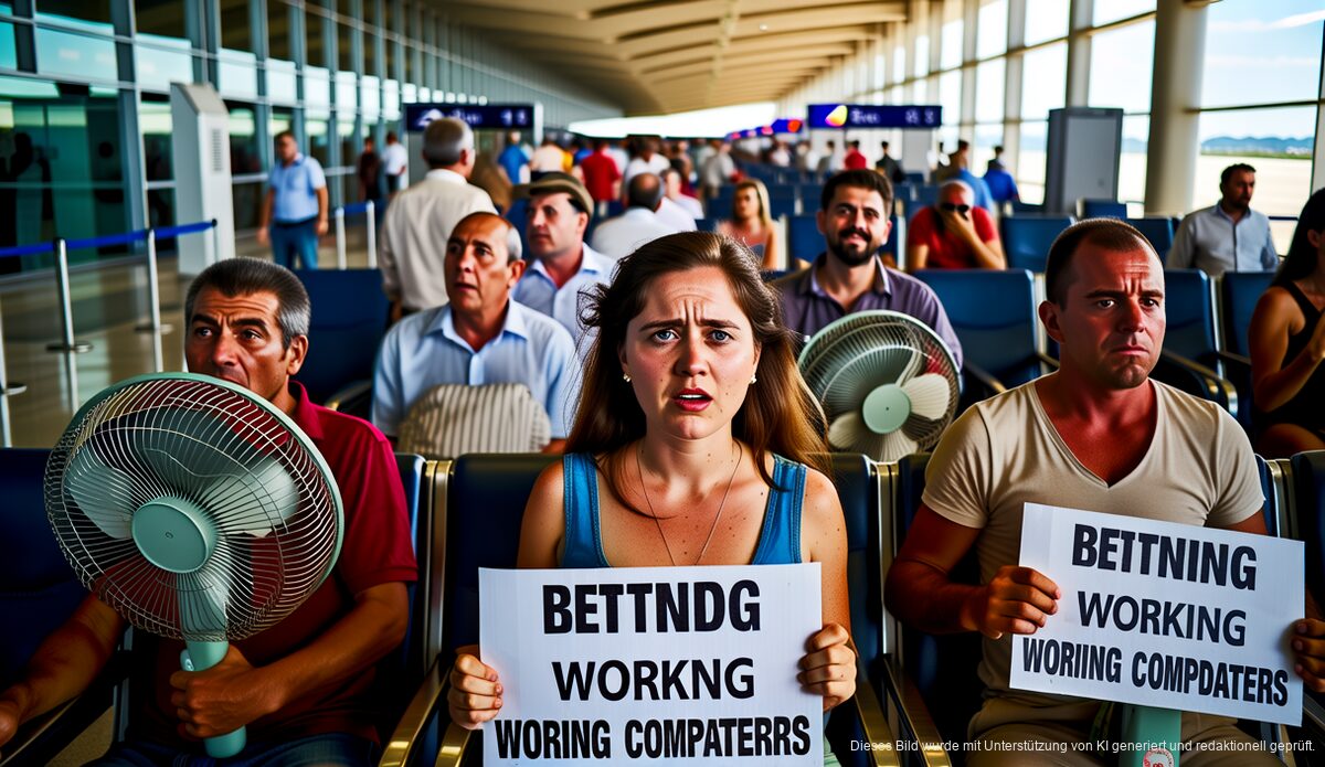 Duty-Free-Mitarbeiter protestieren am Flughafen Palma wegen defekter Klimaanlagen