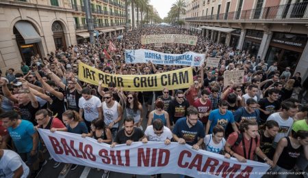 Protest in Palma de Mallorca gegen touristische Überfüllung