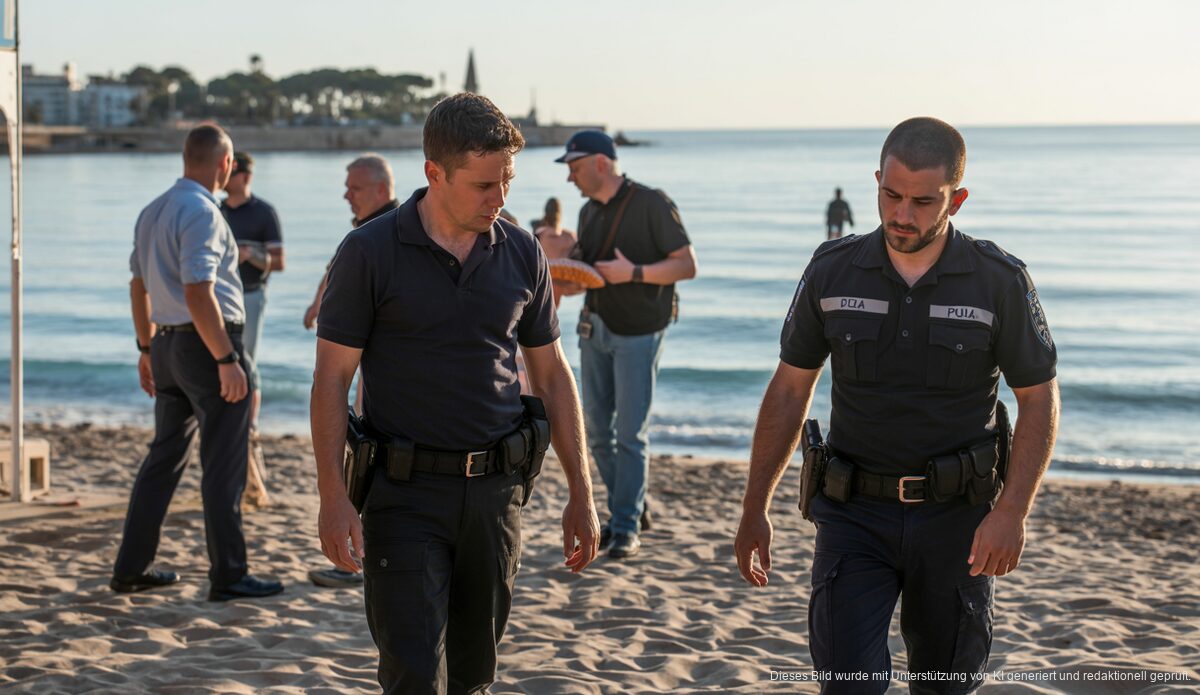 Schockierende Vorfälle auf Mallorca: Drei Männer festgenommen Playa de Palma bei Sonnenaufgang mit Polizeieinsatz