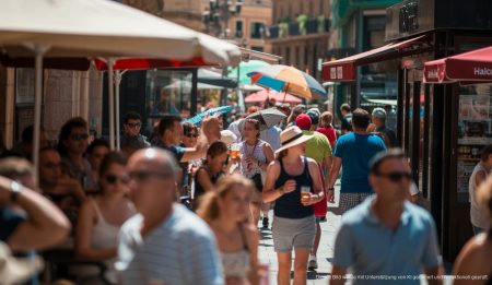 Leben in Palma de Mallorca während einer sommerlichen Hitzewelle