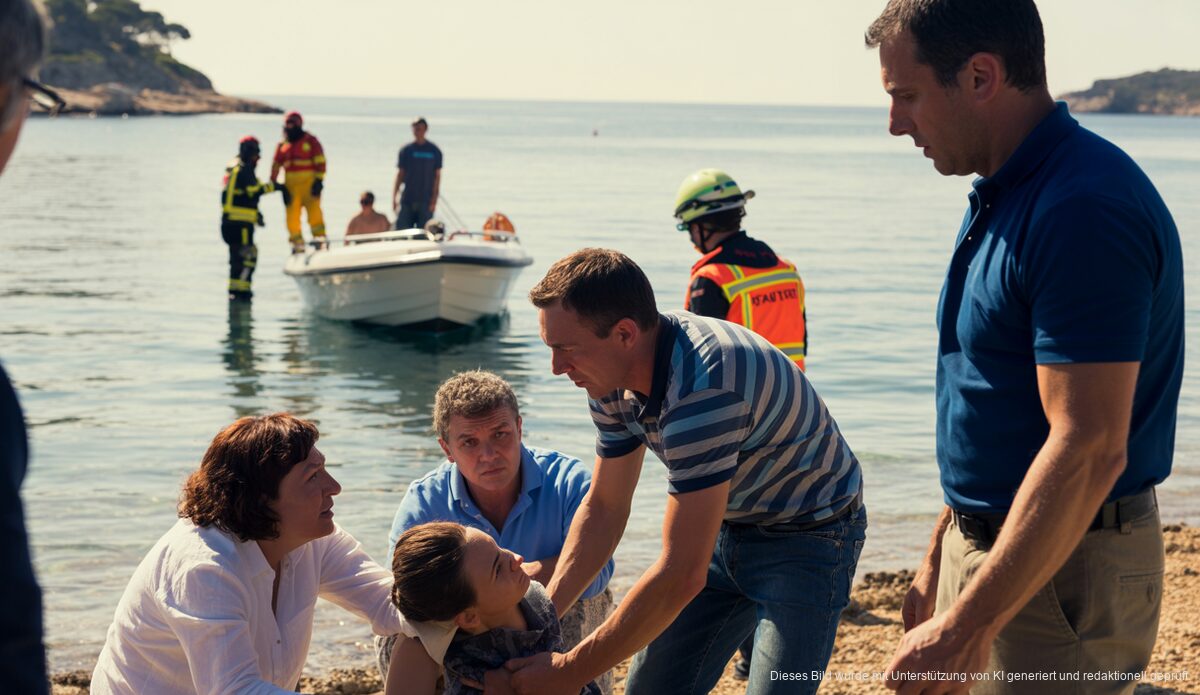 Bootsunfall vor S’Estanyol fordert ein Todesopfer Rettungskräfte nach Bootsunfall vor S'Estanyol Mallorca