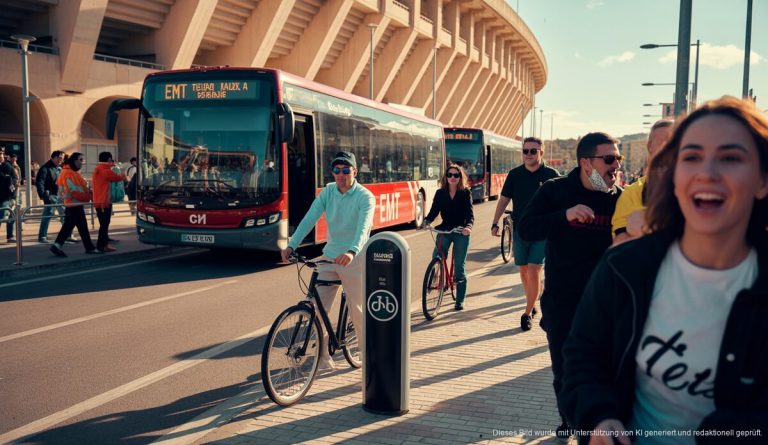 Bus- und Fahrrad-Service zum RCD Mallorca Spiel verstärkt EMT Busse in Palma bereit für das RCD Mallorca Spiel