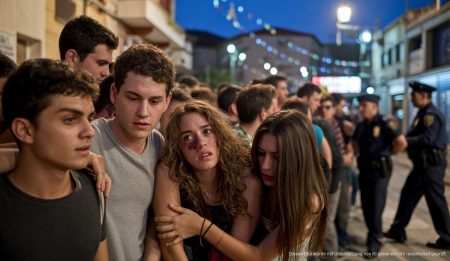 Brutale Angriffe auf junge Fußballer bei Festen auf Mallorca Gewalt bei Festen auf Mallorca: Teenager vor Rathaus in Alaró.