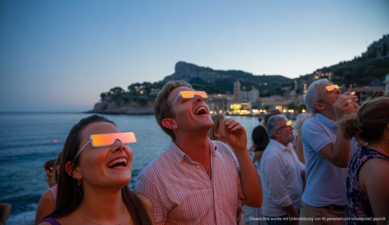 Heißeste Nächte auf Mallorca und klare Sicht für die Sonnenfinsternis Klares Himmelsbild während Sonnenfinsternis auf Mallorca