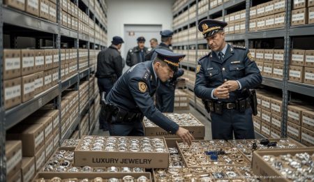 Historischer Fund: 115.000 gefälschte Luxus-Juwelen in Palma beschlagnahmt Polizei untersucht gefälschte Luxus-Juwelen im Lager in Palma