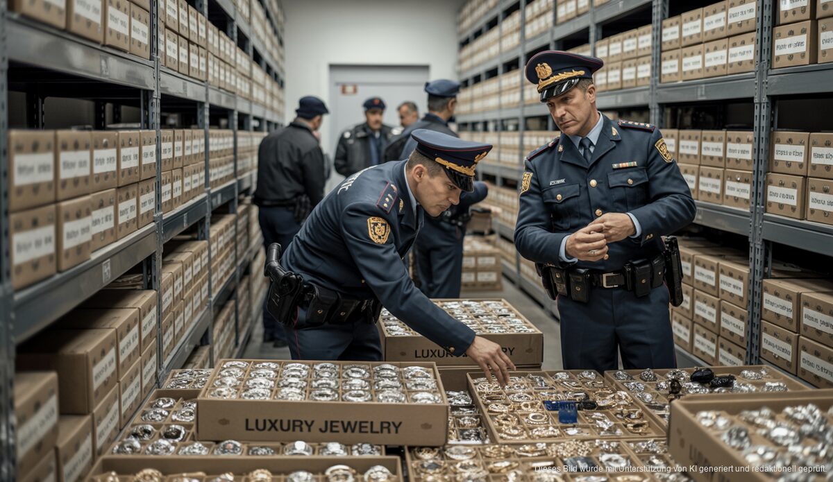 Historischer Fund: 115.000 gefälschte Luxus-Juwelen in Palma beschlagnahmt Polizei untersucht gefälschte Luxus-Juwelen im Lager in Palma