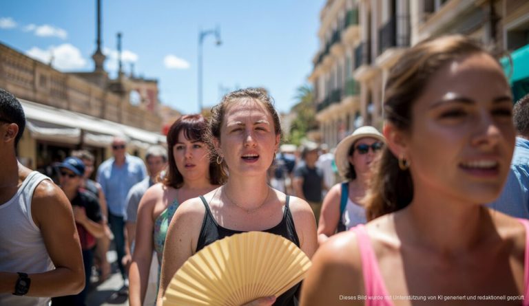Mallorca: Heißes Wetter und vereinzelte Regenschauer erwartet Heißes Wetter auf einer belebten Straße in Palma de Mallorca.