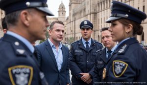 Polizisten bei einem städtischen Event in Palma de Mallorca