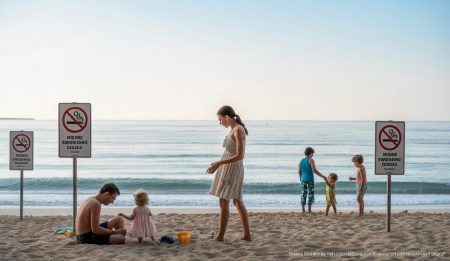 Palma de Mallorca: Sechs weitere Strände werden rauchfrei Strand von Palma de Mallorca mit rauchfreiem Schild