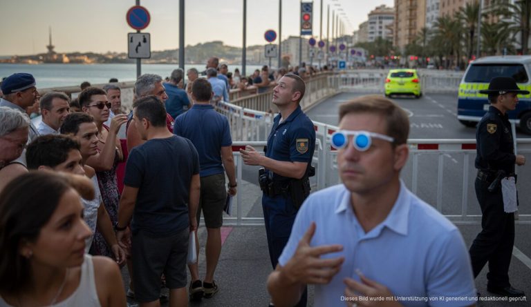 Sonnenfinsternis auf Mallorca: Verkehrsbeschränkungen für sichere Beobachtung Verkehrskontrollen und Sicherheitsvorkehrungen zur Sonnenfinsternis-Beobachtung in Palma de Mallorca