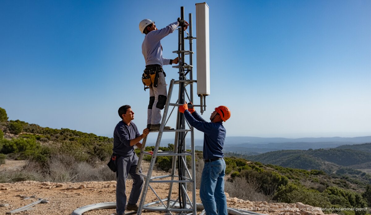 Neue Antennen verstärken TetraIB-Netz auf Mallorca um 16 Punkte Installation einer neuen Telekommunikationsantenne auf Mallorca.