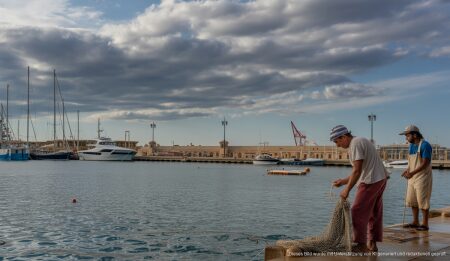 Unruhige Wetterlage auf Mallorca: Meteotsunamis und Temperaturwarnungen Port von Palma de Mallorca bei Meteotsunami und stürmischem Wetter