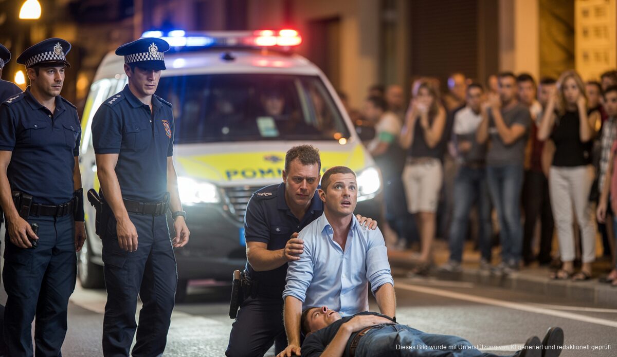 Entführung auf Mallorca: Deutsche Verdächtige festgenommen Polizei und Rettungskräfte bei Nachteinsatz auf Mallorca