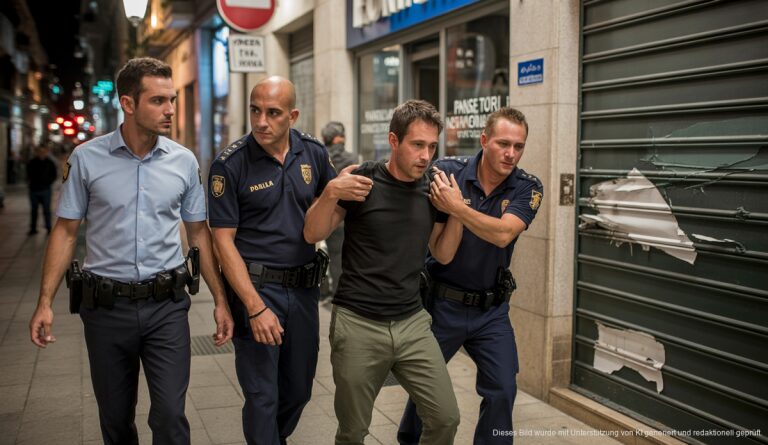 Serienräuber in Palma festgenommen: Sieben Straftaten aufgeklärt Polizei verhaftet Serienräuber vor Geschäft in Palma de Mallorca