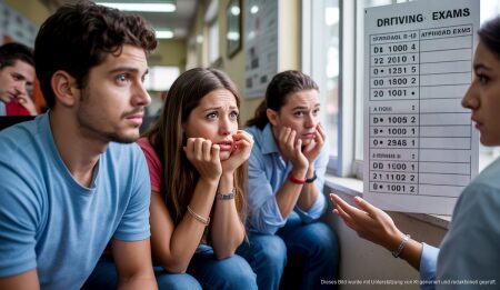 Fahrprüfungsmisere auf den Balearen sorgt für Chaos Frustrierte Fahrschüler in einer Fahrschule auf den Balearen wegen langer Wartezeiten für Prüfungen