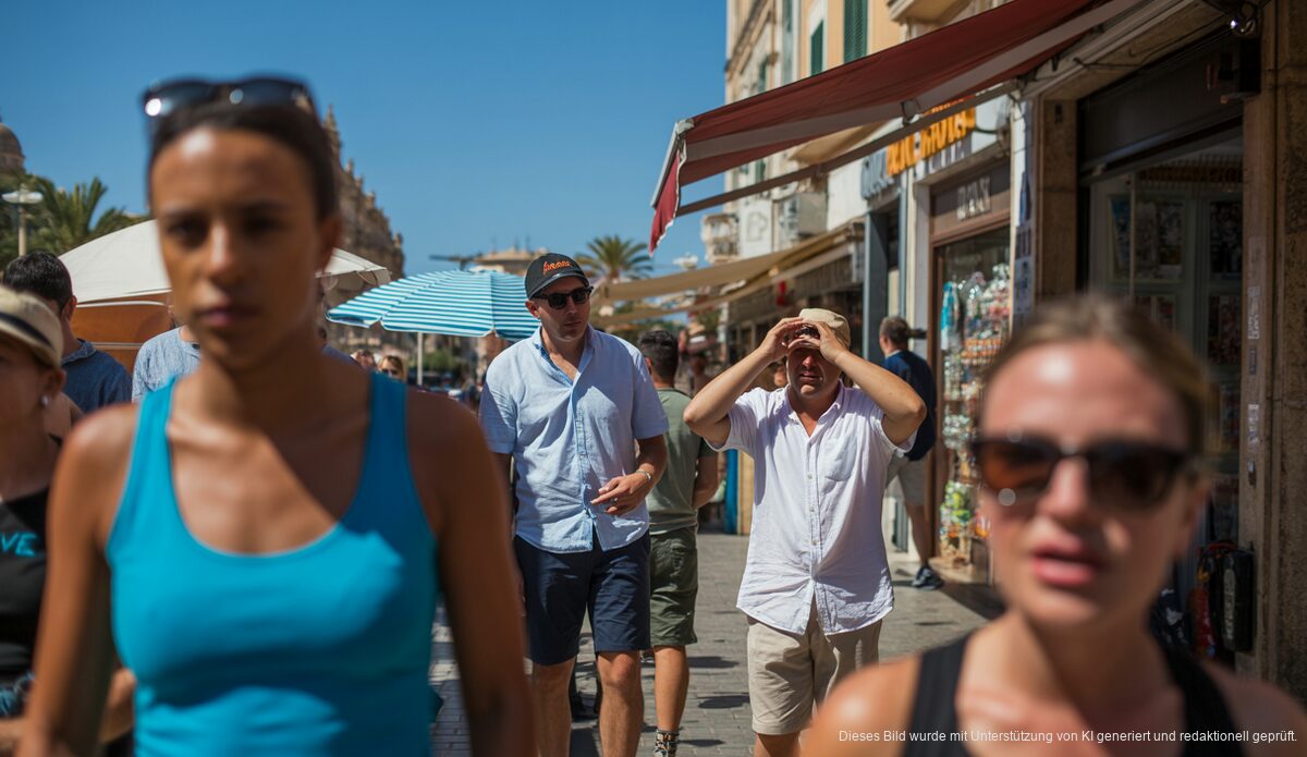Mallorca Wetter: Hitze bleibt mit Temperaturen bis 34 Grad Mallorcas Sommerhitze mit klaren blauen Himmel und starker Sonne in Palma.