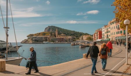 Wunderschöner Herbsttag in Port d'Andratx mit klarem Himmel und milden Temperaturen