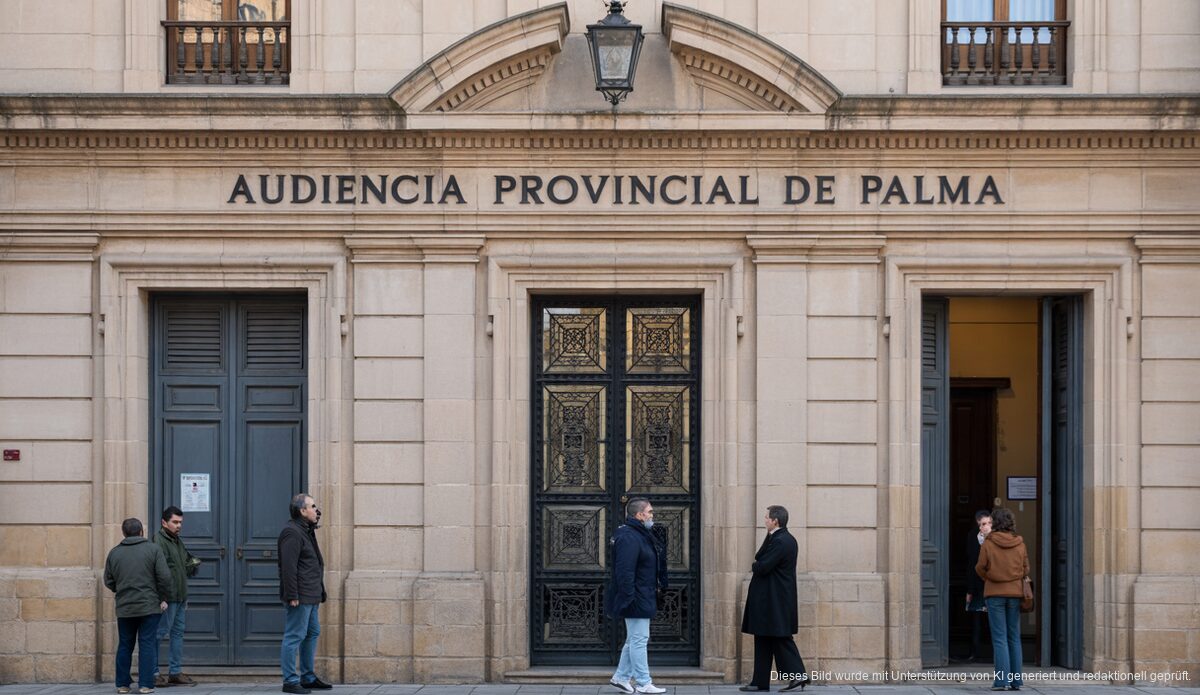 Sexueller Missbrauch von Kindern erschüttert Palma: Zwei Fälle vor Gericht Außenaufnahme der Audiencia Provincial de Palma, wichtige Verkehrsader im Kontext eines Prozesses.
