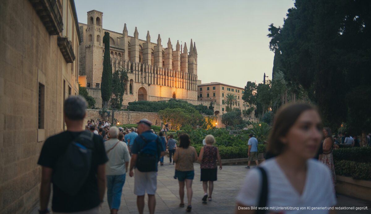 Konvent Sant Jeroni in Palma de Mallorca bei Sonnenuntergang