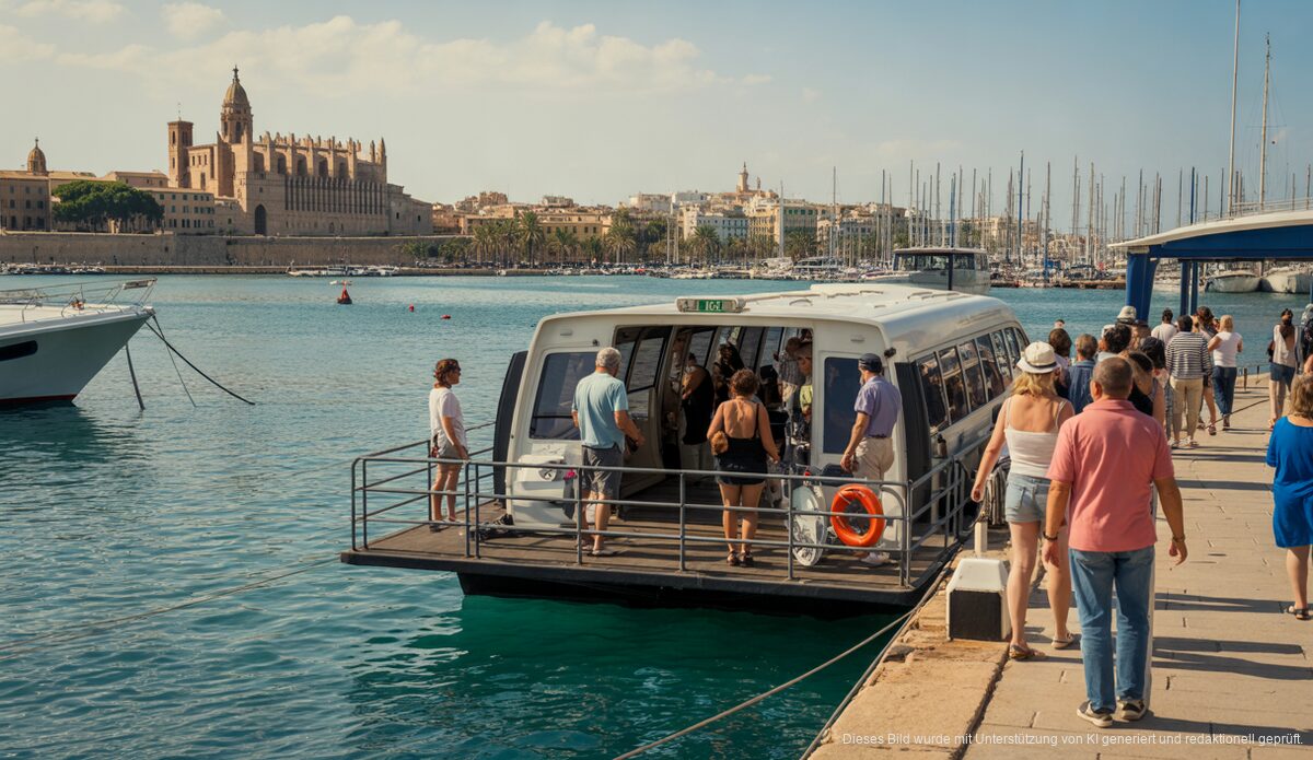Mallorca bringt Wasserbus in Palma trotz TUI-Rückzugs voran Palma de Mallorca Hafen mit Wasserbus und Skyline im Hintergrund