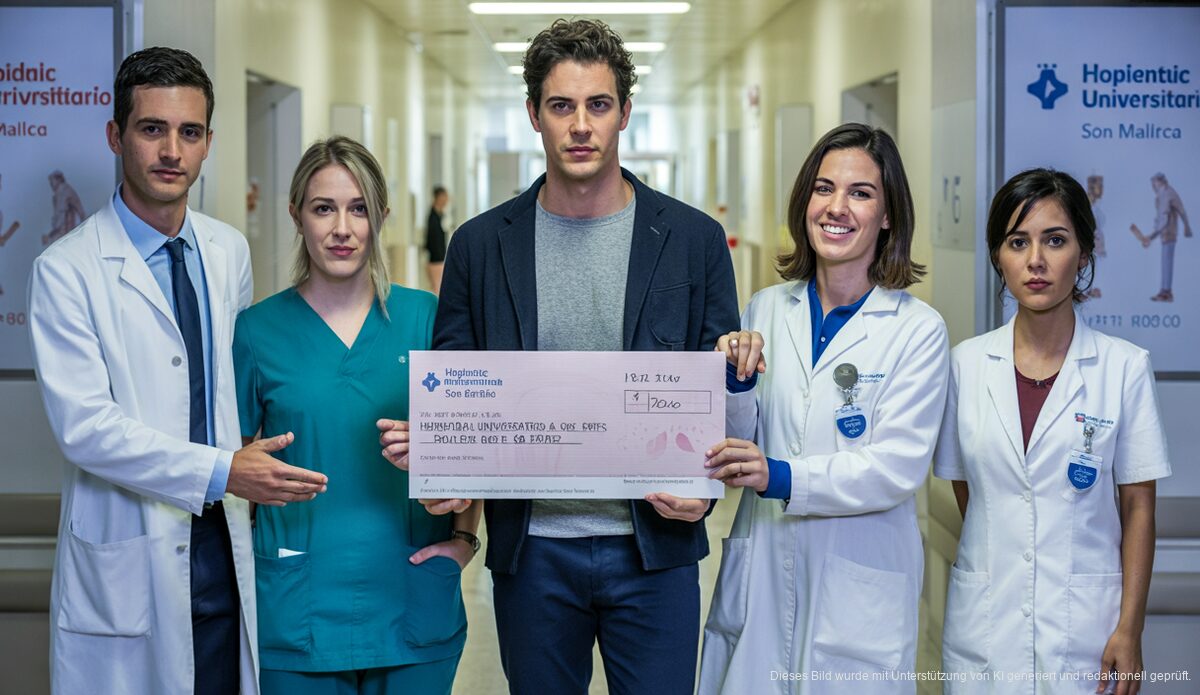 Beeindruckende Spende für Krebsforschung in Palma de Mallorca David Triay überreicht Spendenscheck für Krebsforschung in Palma de Mallorca
