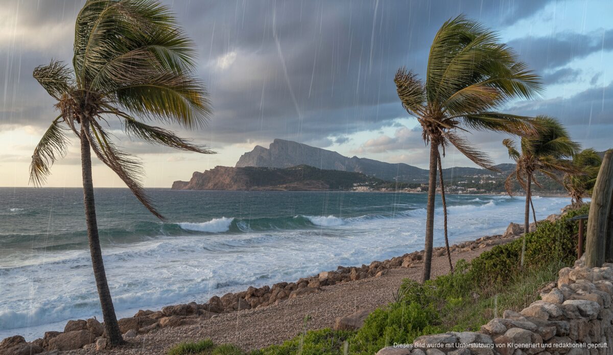 Unwetter auf Mallorca: Stürme und starker Regen erwartet Stürmisches Wetter auf Mallorca mit Regen und Wind
